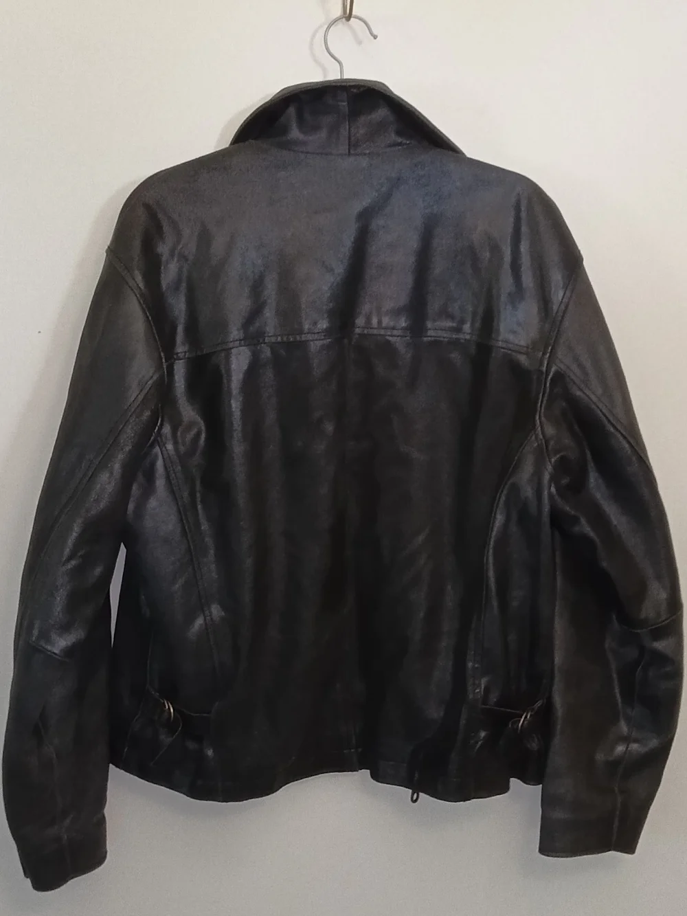 Wilsons Leather M. Julian Men's Black Distressed Heavyweight Leather Zip Jacket
